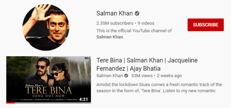 Salman Khan Trending On YouTube