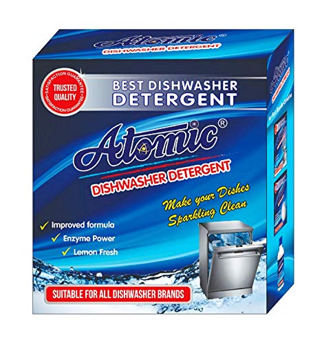 Atomic Dishwasher Detergent Powder |FOR BEST CLEANING| Give fortune of finish to Crockery =900GM