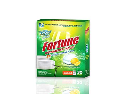 FORTUNE Dishwasher Tablets, 5 in 1 Action, Fresh Scent, 90 Count (90.00)